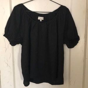 Madewell Peasant top.  NWOT black size L